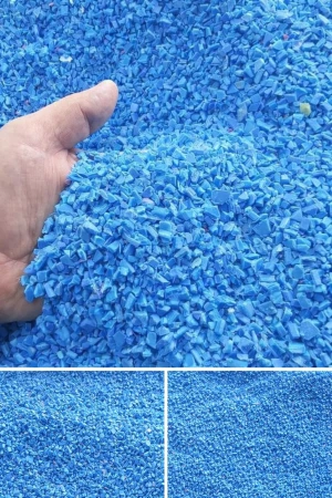 2. Флекс ПП синий (дробленка полипропилен), ящик Ozon, однородный, чистый